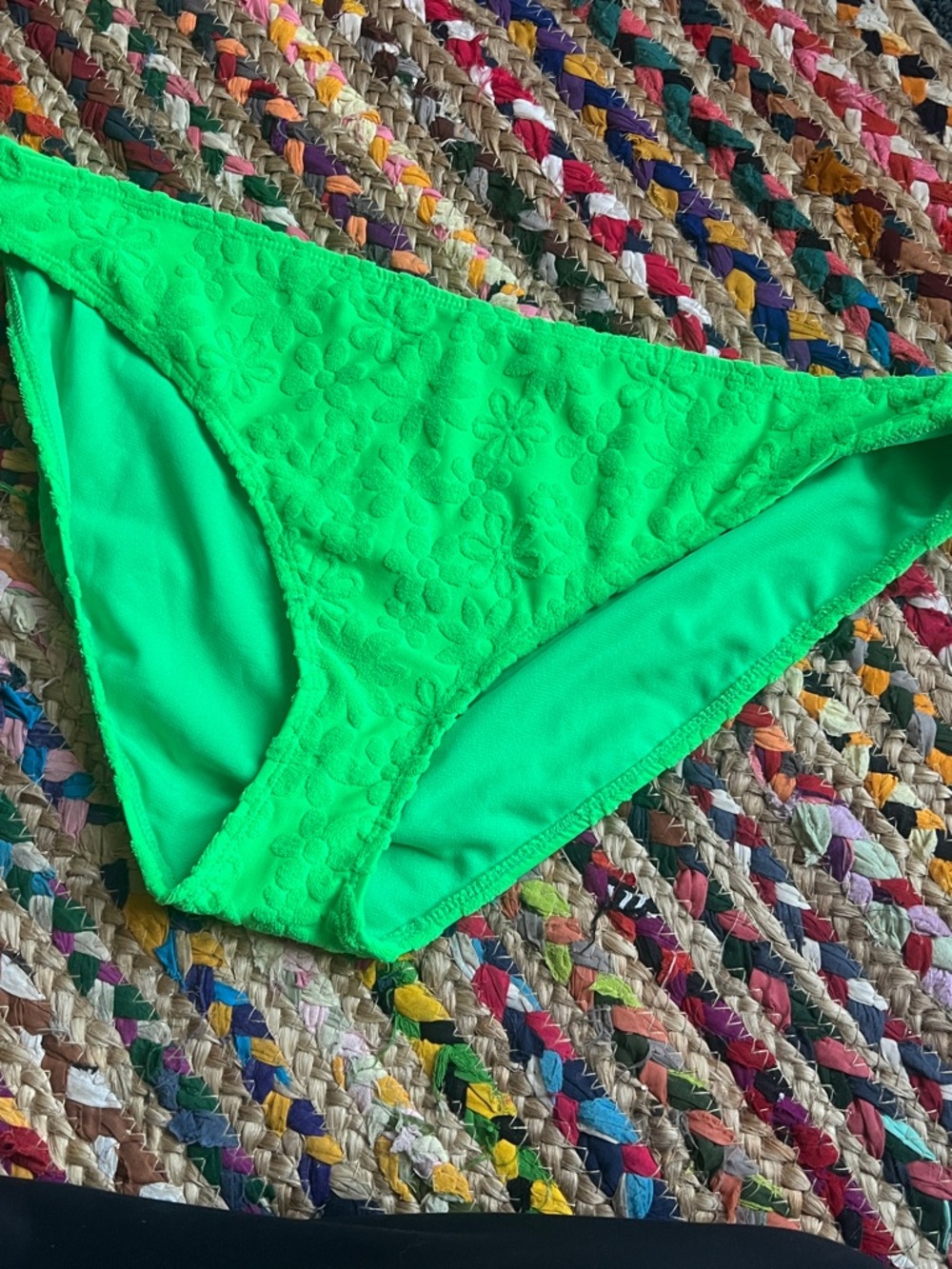 Women’s Neon Green Bikini Bottom NWT size XXL floral